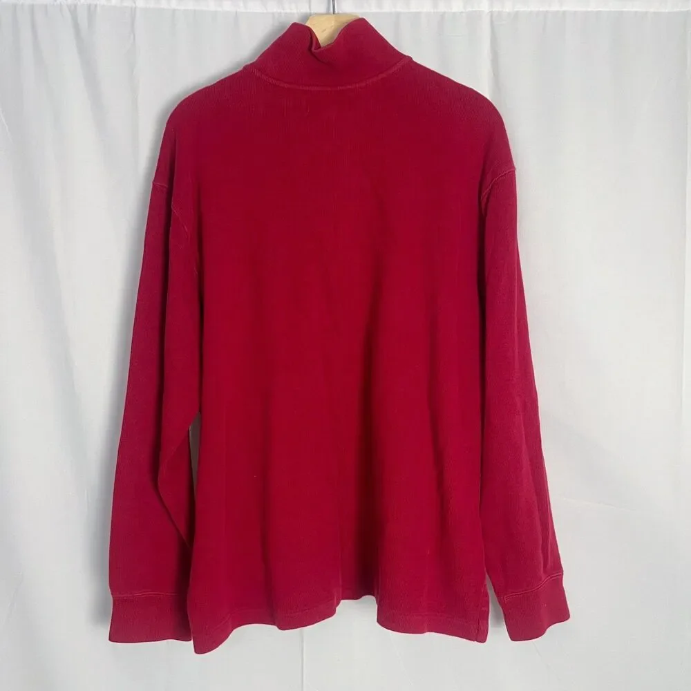 Polo Ralph Lauren Men's Red Quarter Zip Size XL